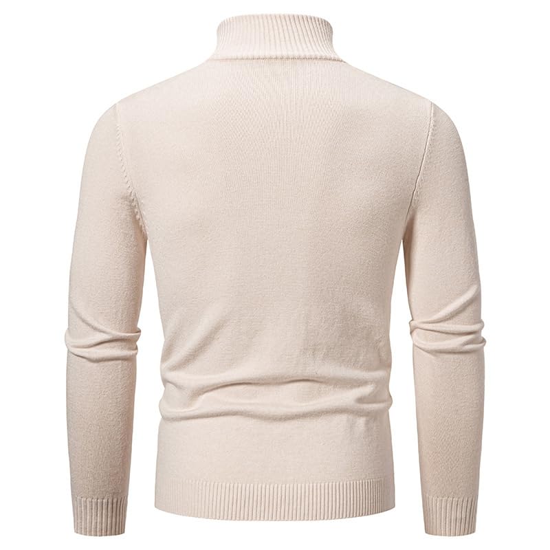 Mens Quarter Zip Pullovers Slim Fit Mock Neck Polo Sweaters in Knitted for a Stylish & Comfortable2