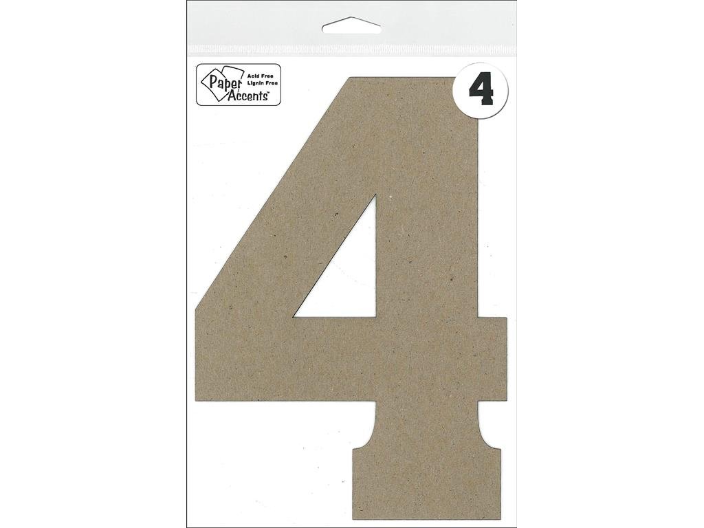 Accent Design Paper Accents Chip Number 1pc ChipNum 8" 4 NAT