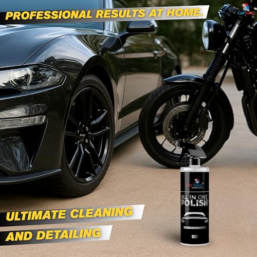 Image of CAR SAAZ All-in-One Polish (1L) - Multipurpose Car and Bike Polish | Instant Shine Polish for Exterior, Interior & more | Restore Shine and Gives Protection on Multi-surfaces