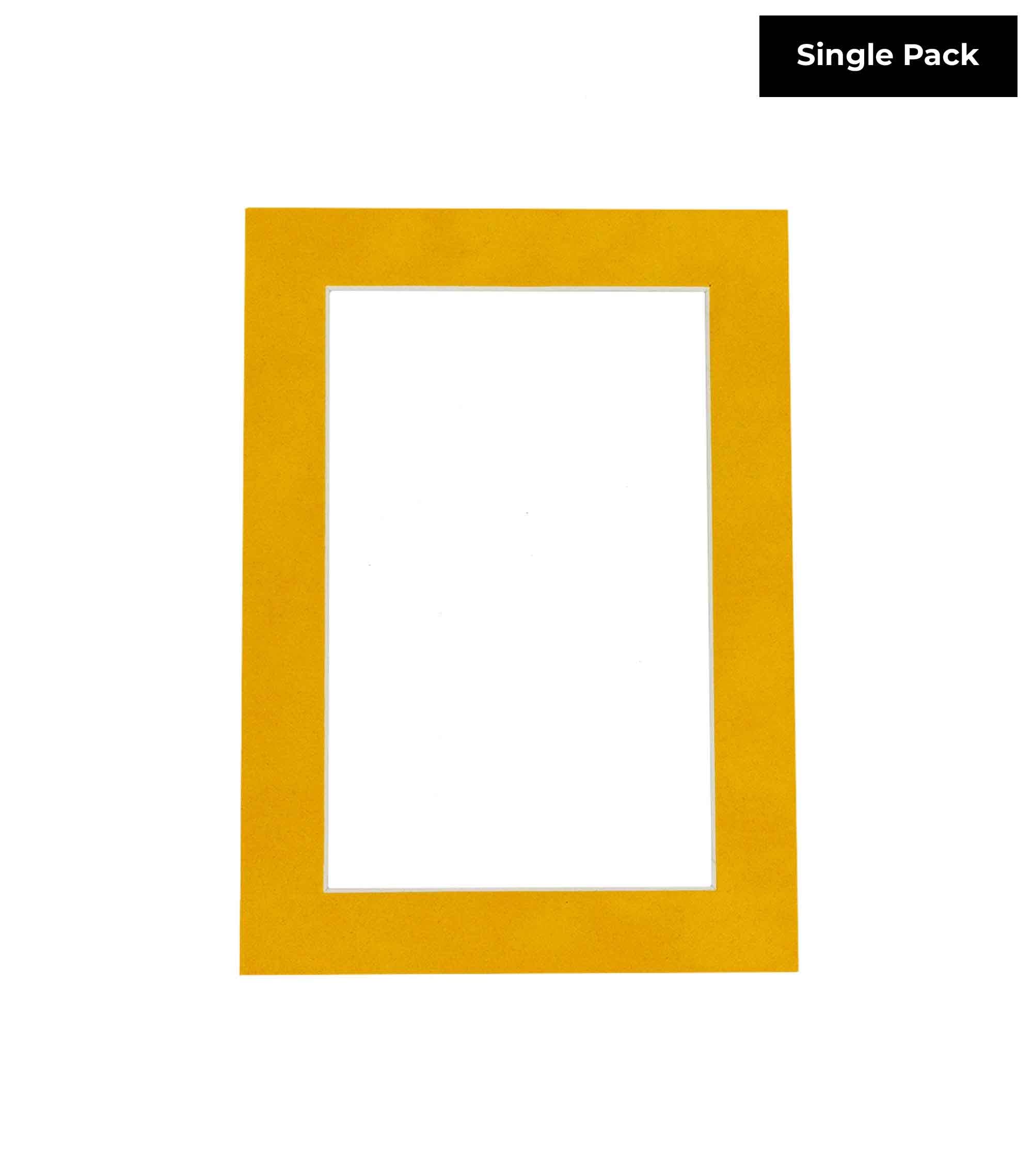 32x40 Mat Bevel Cut for 28x36 Photos - Acid Free Bright Yellow Precut Matboard - For Pictures, Photos, Framing - 4-ply Thickness