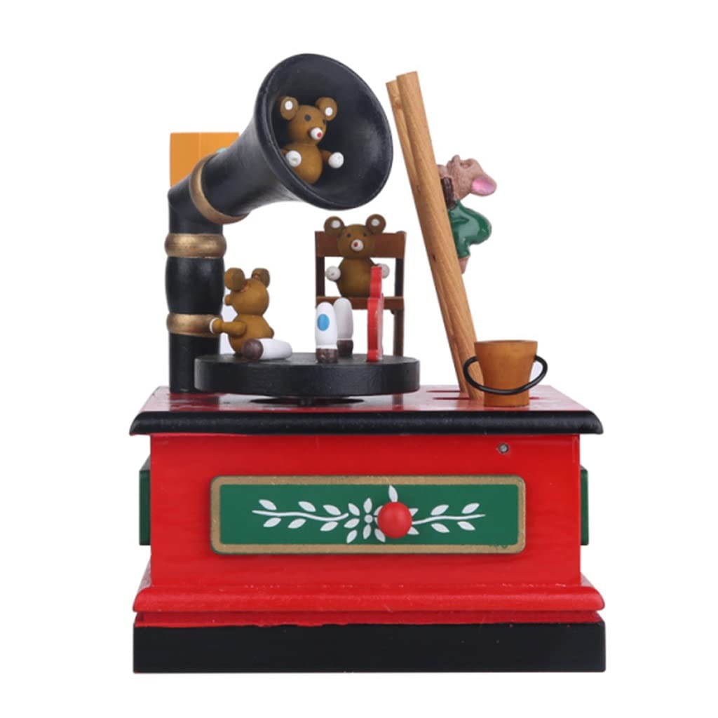 Carillon Scatola Musicale Classic Music Box Phonograph Modello Meccanico Casella musicale Retro Scatole di musica for ragazzi Ragazze Compleanno Regalo di Natale Decorazioni for la casa Carillon regal