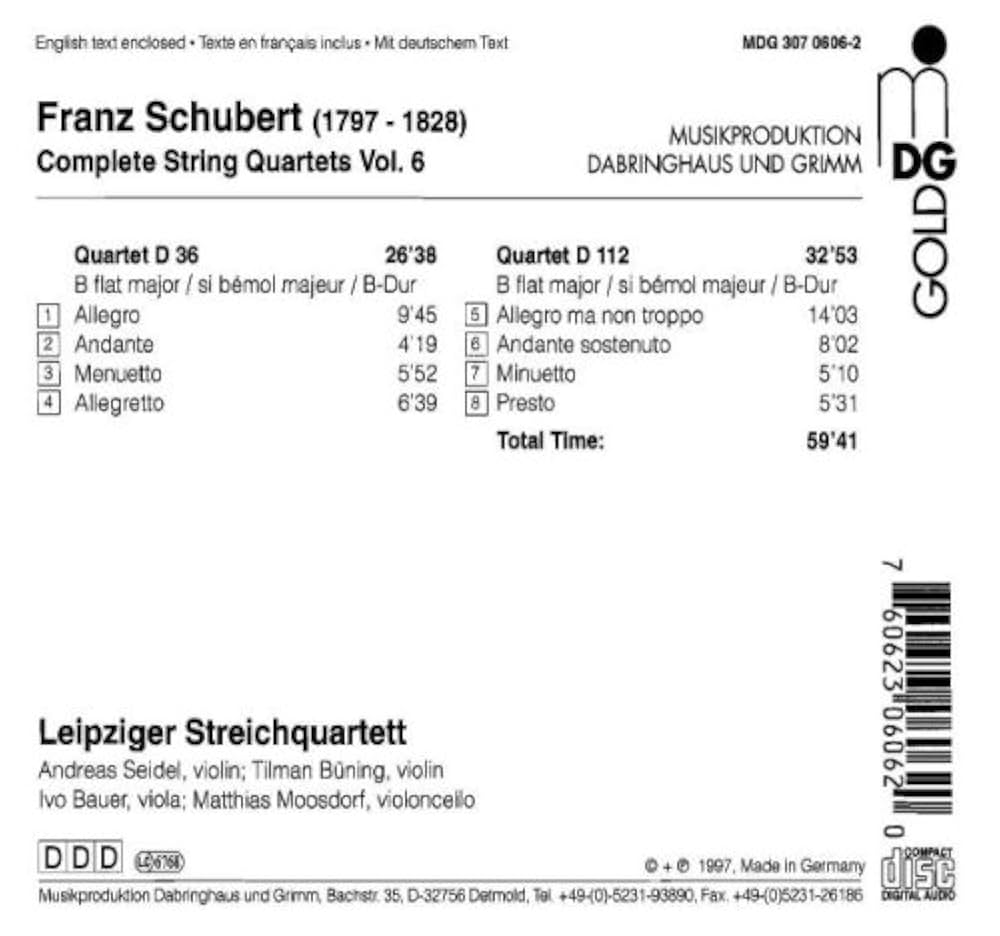 Franz Schubert, Leipzig String Quartet - Schubert: Complete
