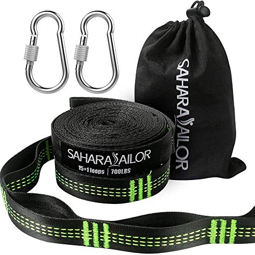 Sahara Sailor Hammock Straps XL (Set of 2), Adjustable Hammock Tree Hanging Straps 1400+ LBS Heavy...