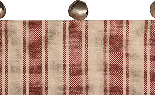 Sleigh-Bells-Ring-Ticking-Stripe-Throw-Pillow-Cover-20-x-20-Farmhouse-Christmas-Red-Cream-wBells-Christmas-Country-Holiday-Decor Sleigh Bells Ring Ticking Stripe Throw Pillow Cover 20 x 20 Farmhouse Christmas Red Cream wBells Christmas Country Holiday Decor