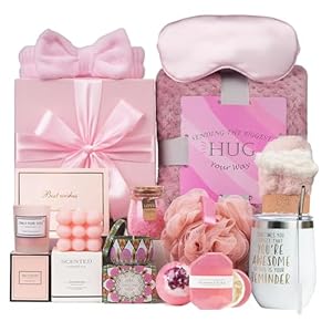 18 pcs Get Well Soon Gift Set for Women, Care Package for Women after Surgery, Relaxing Spa Gifts Set with Blanket, Unique Birthday for Sister, Wife, Best Friend and Loved Ones