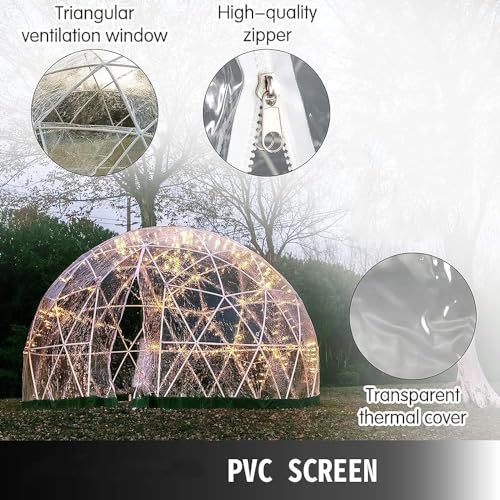 RCJCQSR 3,6 m Garden Dome Bubble Tent Dome Transparante TPU Cover Waterdichte Tuin Dome House (alleen transparante hoes zonder tentframe), geschikt voor terras en eetgelegenheden - Afbeelding 4