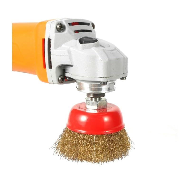 yaoqijie 4Pc 3inch Angle Grinder Polishing Wheel Bowl-Type Wire Brush Steel Wire Wheel Electric Drill Grinding Mill Polish Derusting Tool(4Pc 75mm x M14)