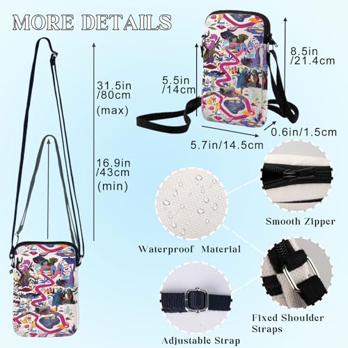 BWWKTOP Fairy Tales Alice Crossbody Purse Cheshire Cat Fans Gifts Alice Shoulder Bag Fairy Tales Alice Merch2