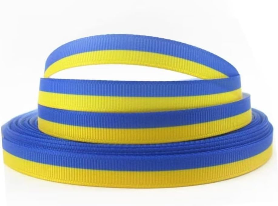 Yellow Blue Ribbon 9mm/25mm 5 Yards,Blue and Yellow Ribbons,Suitable for Making Some Handmade Crafts Fabric,Ukrainian Flag Color DIY Handmade Rolls