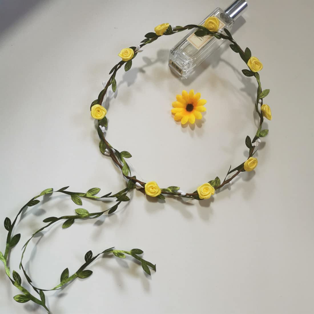 Set 4 Coroncine Fiori Per Capelli Regolabili - Per Matrimoni, Feste E Festival - Foto 7