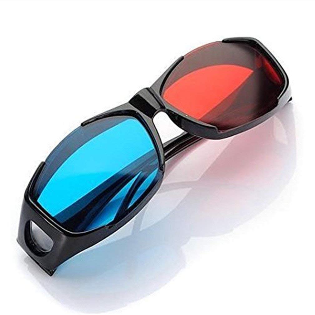 DIVISTAR – 3 Paia Occhiali 3D Rosso-ciano Per Film E Fumetti Anaglifici