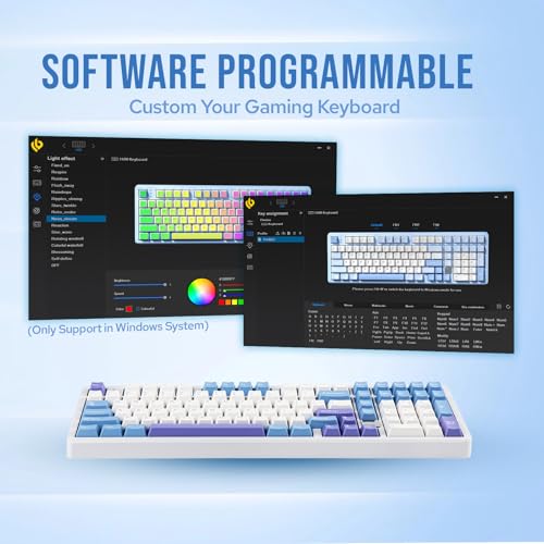 Image of MechLands LEOBOG Hi98 Aluminum Alloy Wired Gaming Keyboard, 98% Hot Swappable Custom Keyboard, Programmable Gasket-Mounted Mechanical Keyboard with FR4 Plate, NKRO, RGB for Win /Mac /Linux (White)