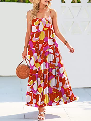Image of ANRABESS Women Summer Casual Loose Sleeveless Sundress Spaghetti Strap Flowy Boho Linen Beach Vacation Maxi Long Dress