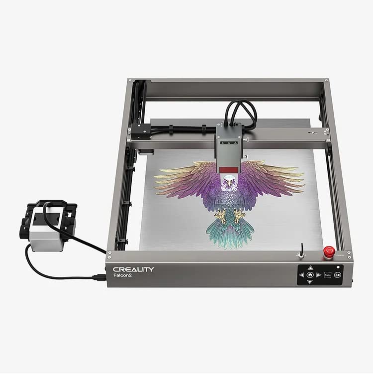 Image of Creality Falcon 2 22W Laser Engraver and Cutter - High-Power Diode Laser Machine for Wood, Stainless Steel, Acrylic, Leather - 400x415mm Large Work Area, Built-In Air Assist, Fast Precision Engraving