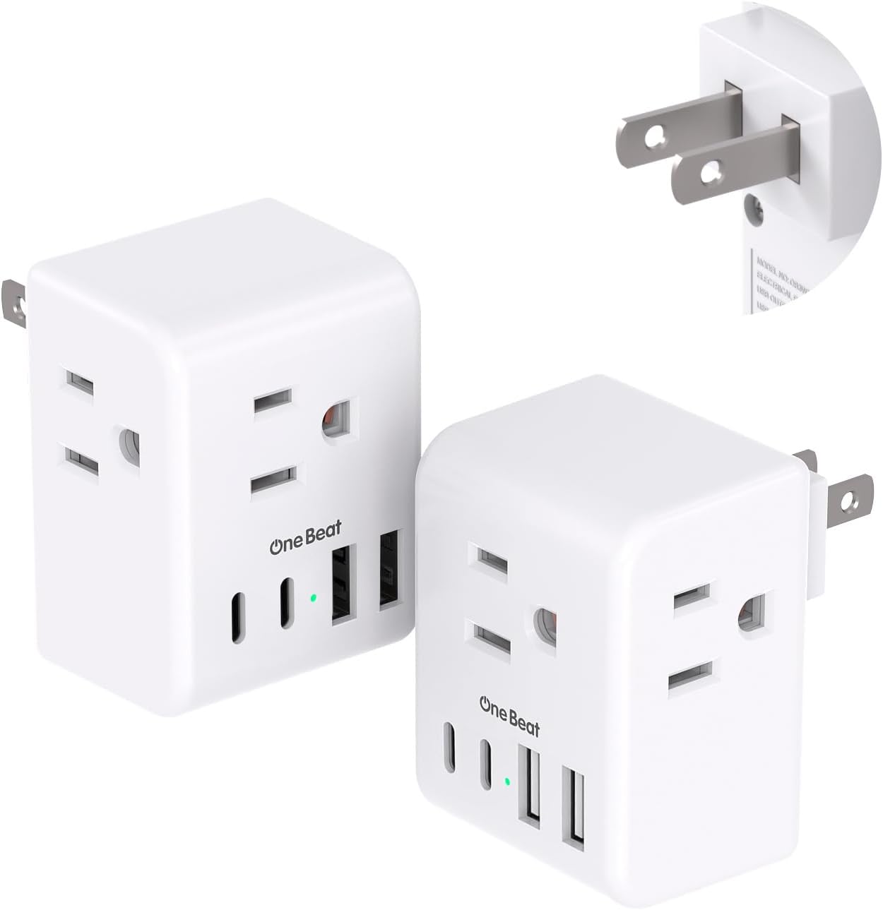 One Beat 2 Pack US to Japan Plug Adapter
