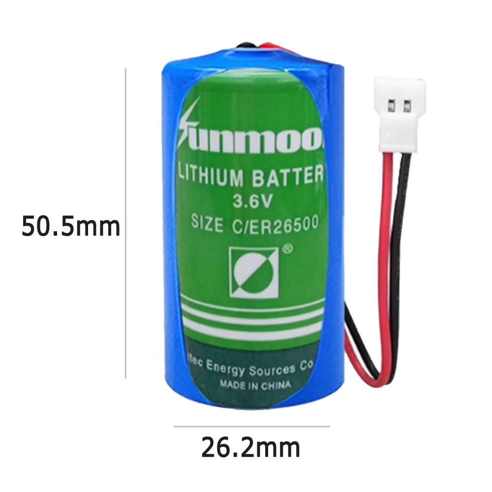 VENNERLI 2PCS Rechargeable Lithium C Batteries with USB-C Cable Fast Charging 1.5V 7400mWh High-Capacity 2000+ Cycles Ultra-Long Lasting Time Durable Cycle Smart Charging LED Indicator