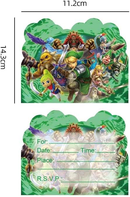 Miniatura 2 de GVILTY Invitaciones de cumpleaños para niños, invitaciones de fiesta de niños, suministros de decoración (3)