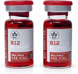 B12 Reconstitution Solution, 2 Pack - 5ml Ultra Pure Dilution Solvent in Premium Glass Vials, Made in USA