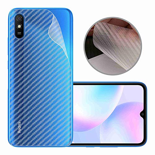 Image of Compatible with Redmi 9A Back Screen Protective Film Carbon Fiber Skin Transparent Screen Guard Sticker