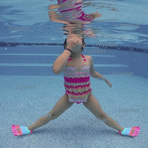 Foyinbet Kids Swim Fins,Short Youth Fins Swimming Flippers For Lap Swimming And Training For Children Girls Boys Small #TOP6