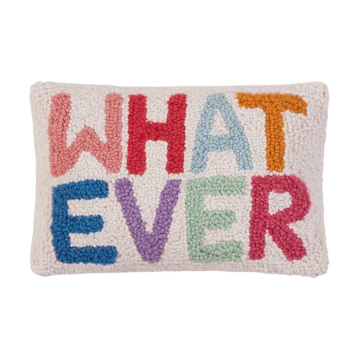 Peking Handicraft Whatever Poly Filler Hook Pillow, 12-Inch, Multicolor