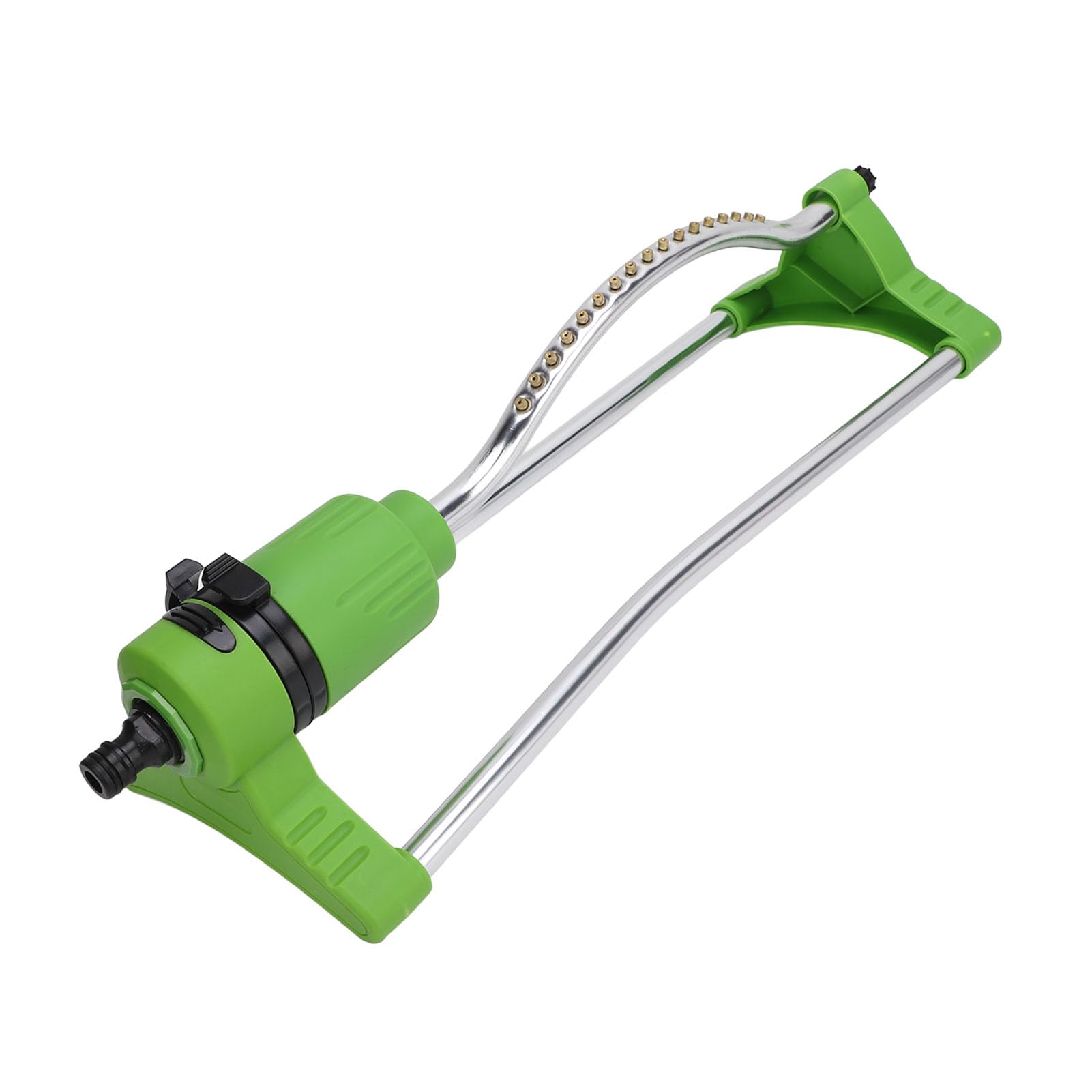 Irrigatore Oscillante per Prato, Irrigatore Automatico Regolabile a 17 Fori con 4 modalità di Spruzzatura e Raccordi in Metallo, per la Stabilizzazione del Tetto