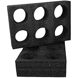 TOVINANNA Bandeja Portavasos de 6 Orificios para Bebidas, Soporte para Tazas de Algodón Perlado Seguro, 2 Unidades para Llevar Café, Té Leche y Bebidas Frías en Exteriores Reutilizable