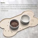 Dog Food Mat Anti-Slip Silicone Dog Bowl Mat Thicker Pet Placemat Waterproof Cat Feeder Pad with Raised Edge Puppy Kitten Feeding Mats Suitable Small Medium-Sized Dogs Cats Eating Tray - Image 2