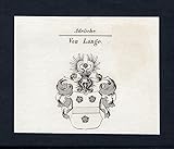  Freiherren Lange von Langenthal - Lange Langenthal Wappen Adel coat of arms Kupferstich antique print heraldry Heraldik