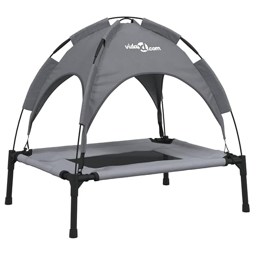 vidaXL Cama para Perros con Dosel Antracita Tela Oxford y Acero