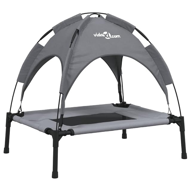 vidaXL Cama para Perros con Dosel Antracita Tela Oxford y Acero