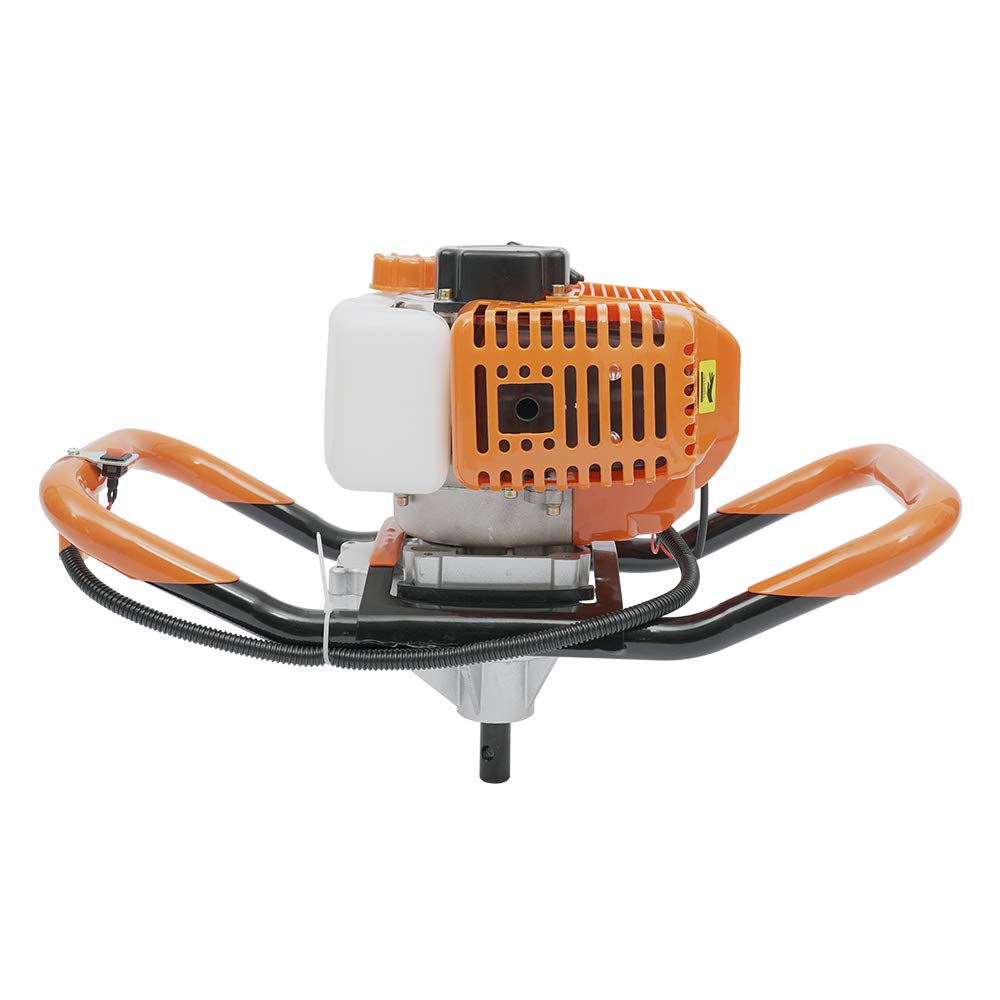 Engine Digger Auger Borer Gas Powered Post Hole 2-Stroke 52CC Earth Ground with 4" 6" 8" Bits for Planting, Post Hole Digging, Drilling
