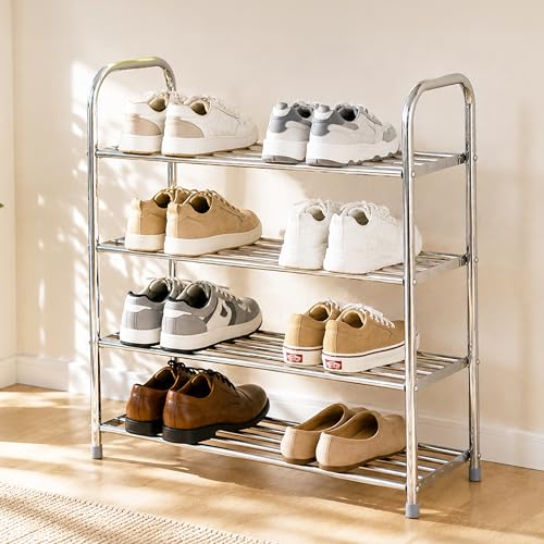 Lifelong Shoe Rack for Home | 4-Tier Multipurpose Storage Stainle...