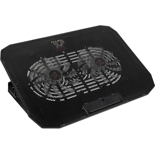Base silenciosa Kisangel para laptop con ventilador y soporte plegable miniatura 1