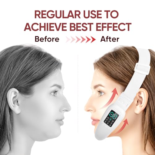 intelligent electric double chin and v-shaped face machine with 8 modes amp 15 adjustable intensities - women39s v-face machine