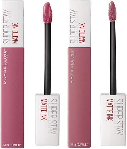 Maybelline New York Super Stay Matte Ink Liquid Lipstick, 15 Lover, 5ml and Maybelline New York Super Stay Matte Ink Liqui...