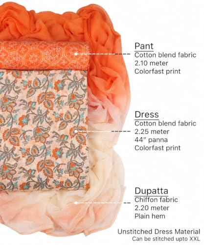 Image of Sun Fashion And Lifestyle Women's Cotton Unstitched Dress Material
