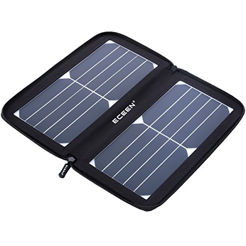 ECEEN Folding Solar Panel Phone Charger With USB Port，Zipper Pack for iPhone,...