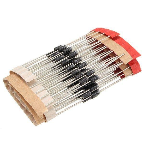 Viagasafamido 100pcs Diode 1n4007 High Voltage Rectifier Diode Electronic Diode Conductive