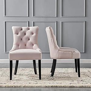 Modway regent tufted performance velvet dining side chairs set of 2 pink  urban country home decor