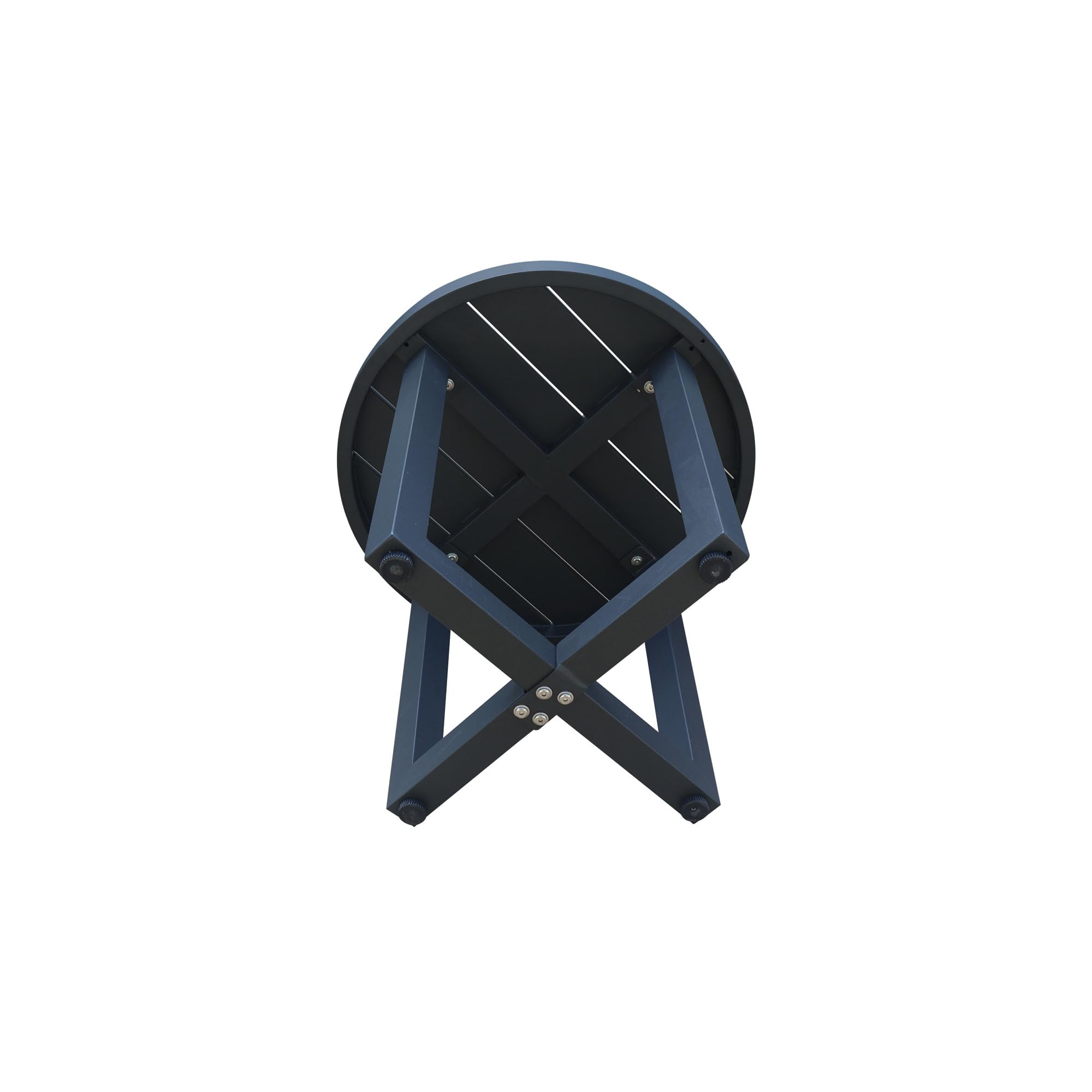 Juego de muebles de patio de 2 piezas de cuerda de abaca tejida para exteriores con una mesa auxiliar y mecedora giratoria, marco de aluminio con recubrimiento en polvo, 22 6