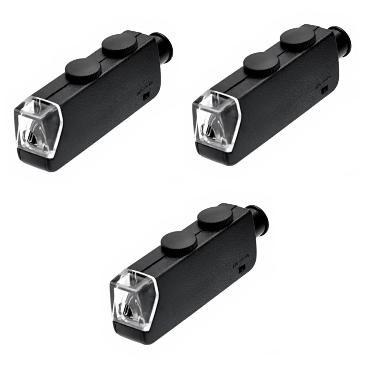 DOITOOL Microscopio De Bolsillo Mg10081-1 De Alta Resolución (3 Unidades 60x-100x) con Iluminación Led para Visualización De Detalles En Negro