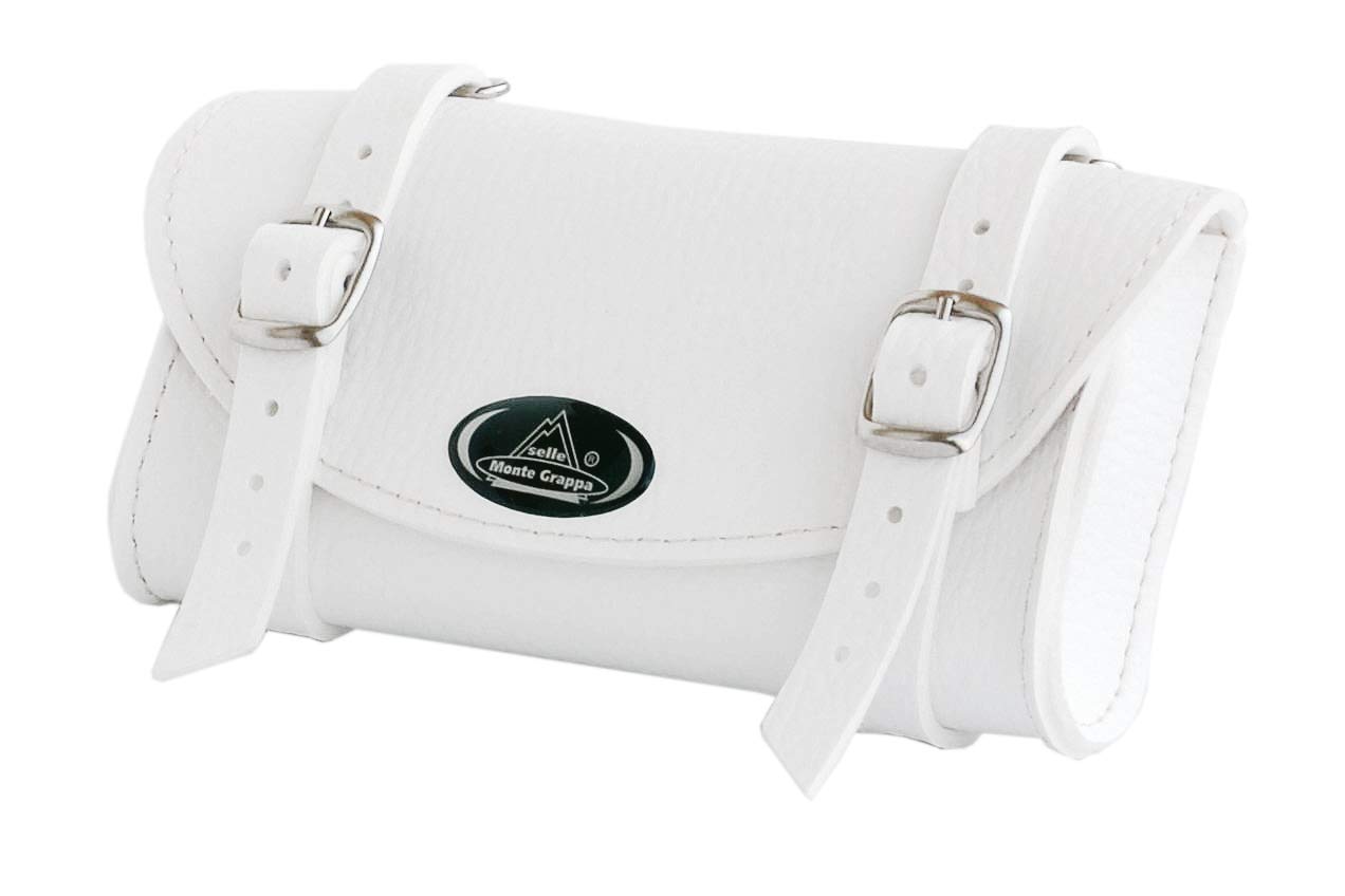 Selle Montegrappa Vintage saddle bag for original items made in Italy 0016, Bianco - Image 3