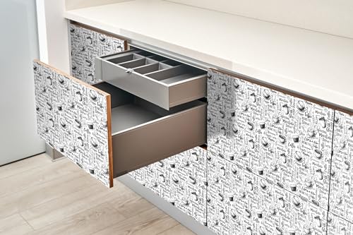 Papel pintado para muebles autoadhesivo que tapa imperfecciones Wallfluent mate de café 5
