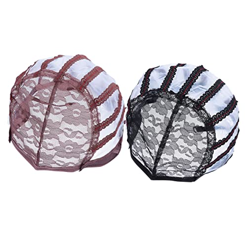WOFASHPURET Djustable Wig Cap Lace Front 2pcs Mesh Hair Net Soft Wig Headgear Comfortable Sleep Cap