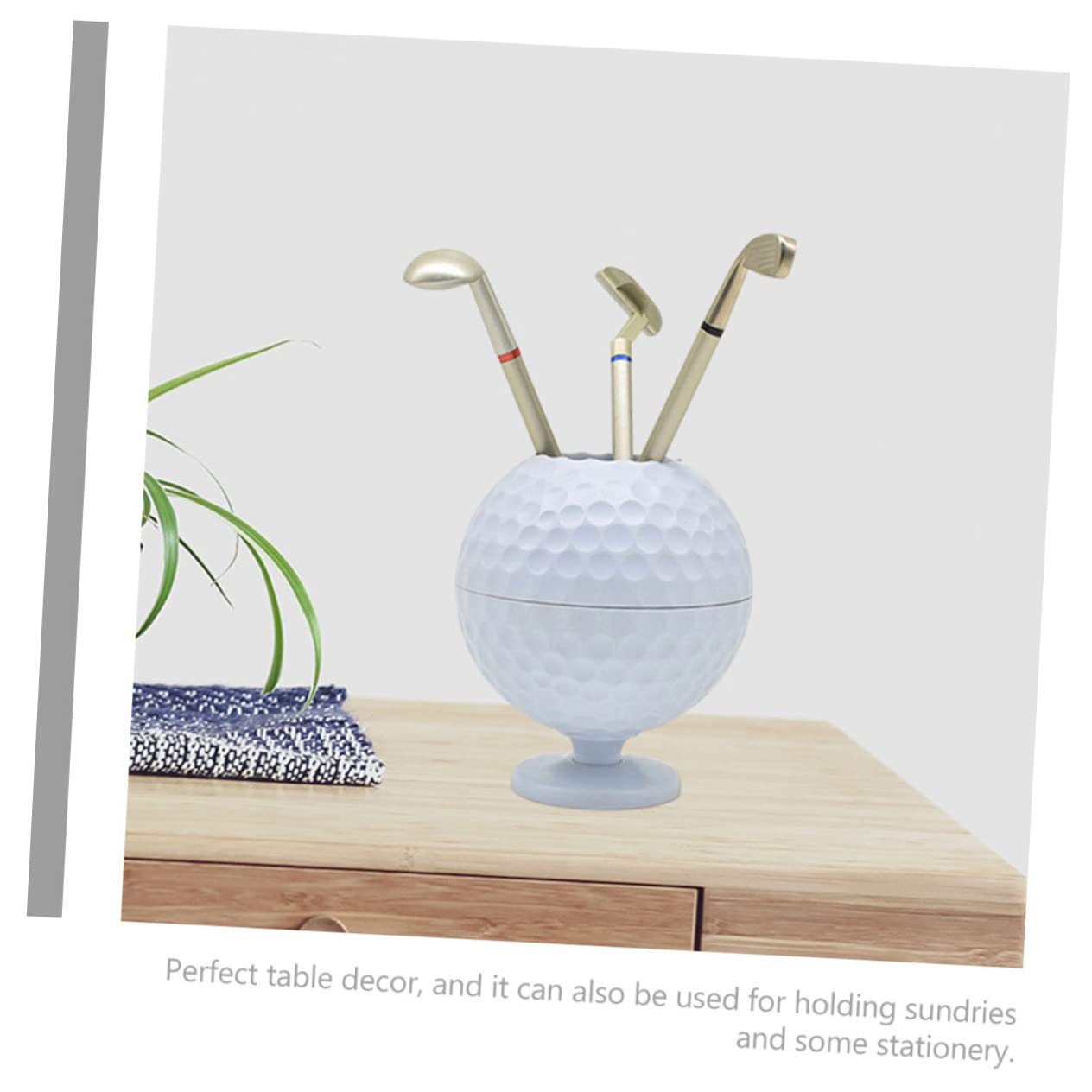 OSALADI 3 Set Portapenne Palla Golf Organizer per Scrivania Gadget Ufficio Cool per Casa Hotel e Ufficio per Appassionati Golf