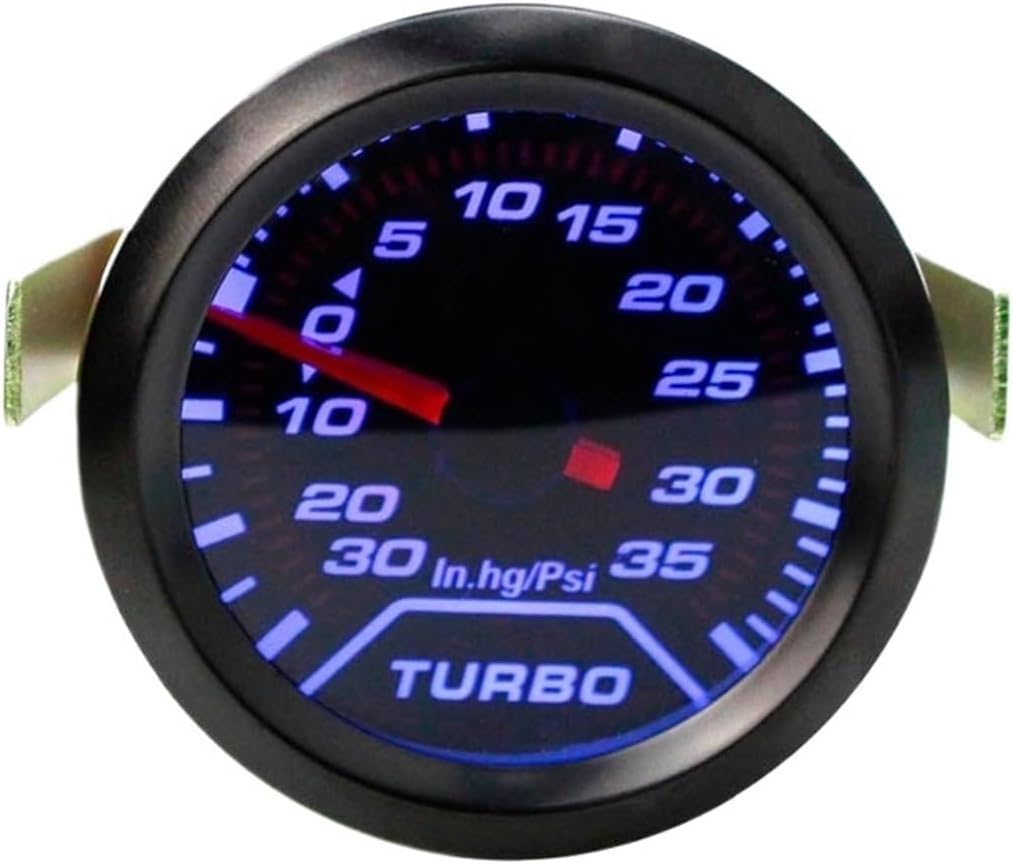 2" 52mm Auto Boost Gauge PSI Dial Blue LED Light Interior Dash Car Meter YC100179