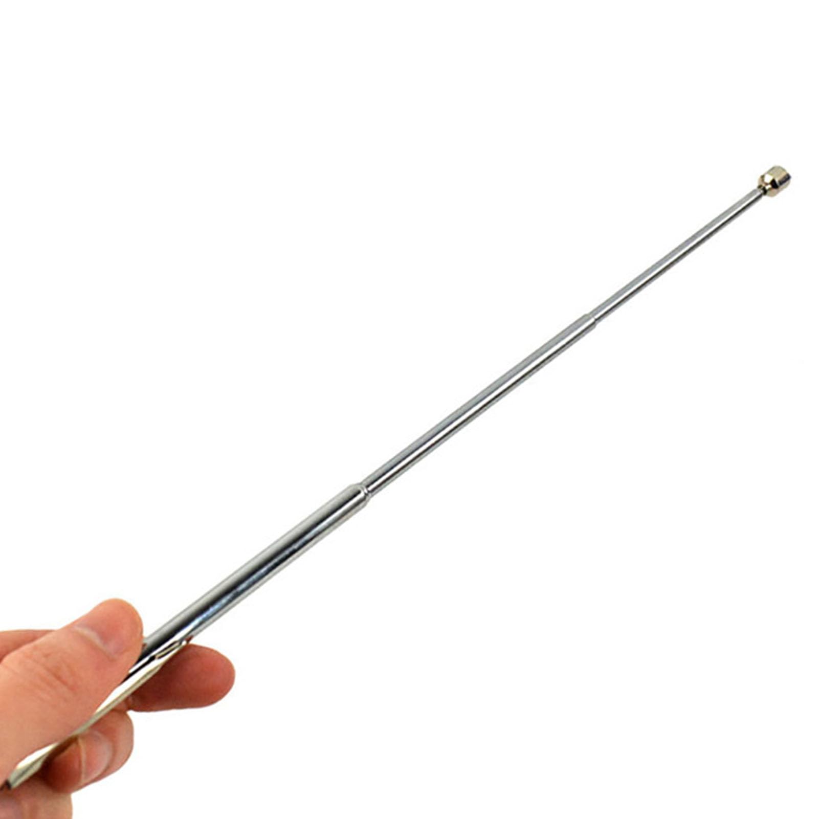 Herramienta de Recogida Magnética, Potente Varilla de Succión de Metal, Herramienta de Recogida con Imán, Herramienta de Recogida Telescópica Magnética para Construcción de Mantenimiento(Plata)