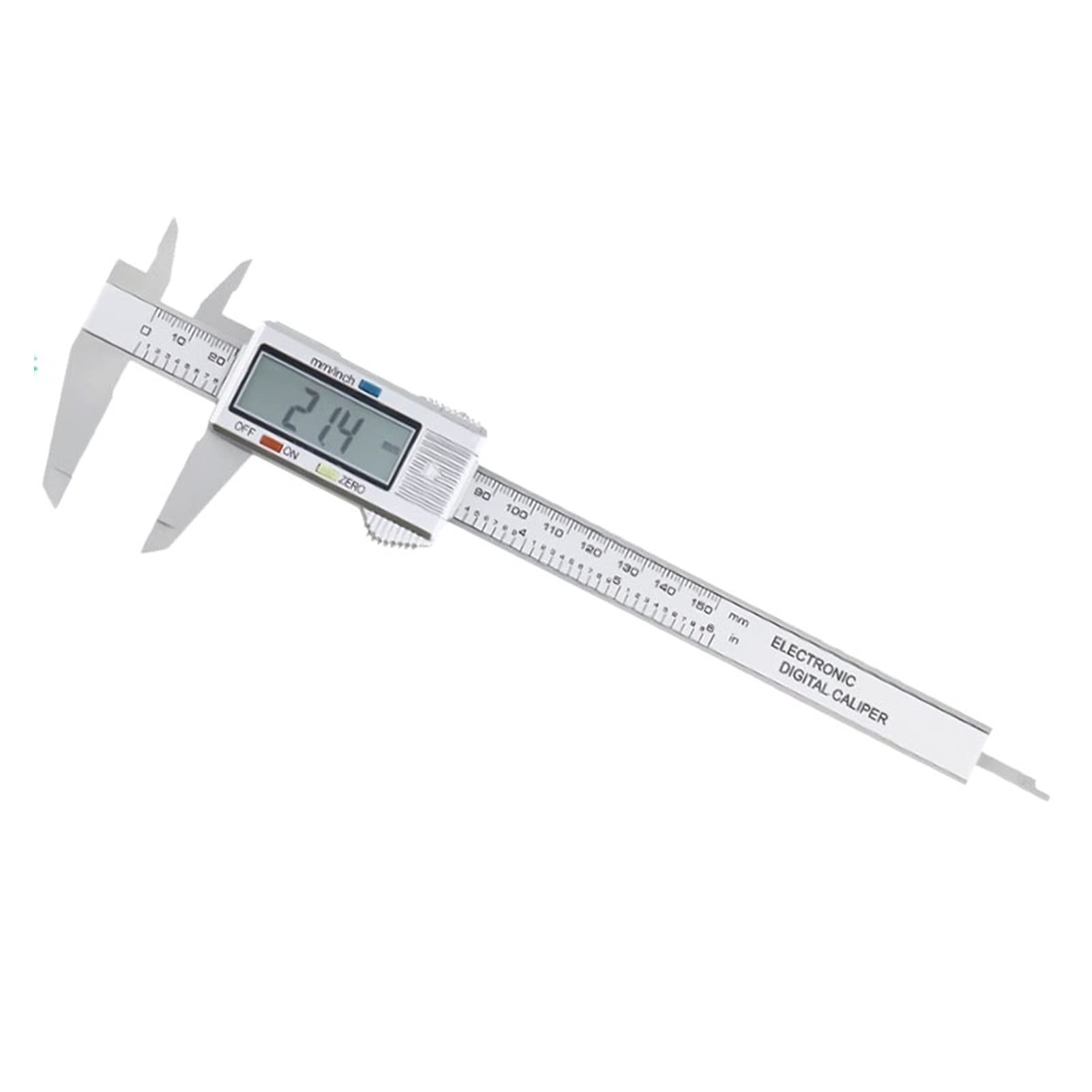 Herramientas de plástico TDigital 0-150 mm 6 Pulgadas LCD electrónico Fibra de Carbono altímetro micrómetro Herramienta de medición