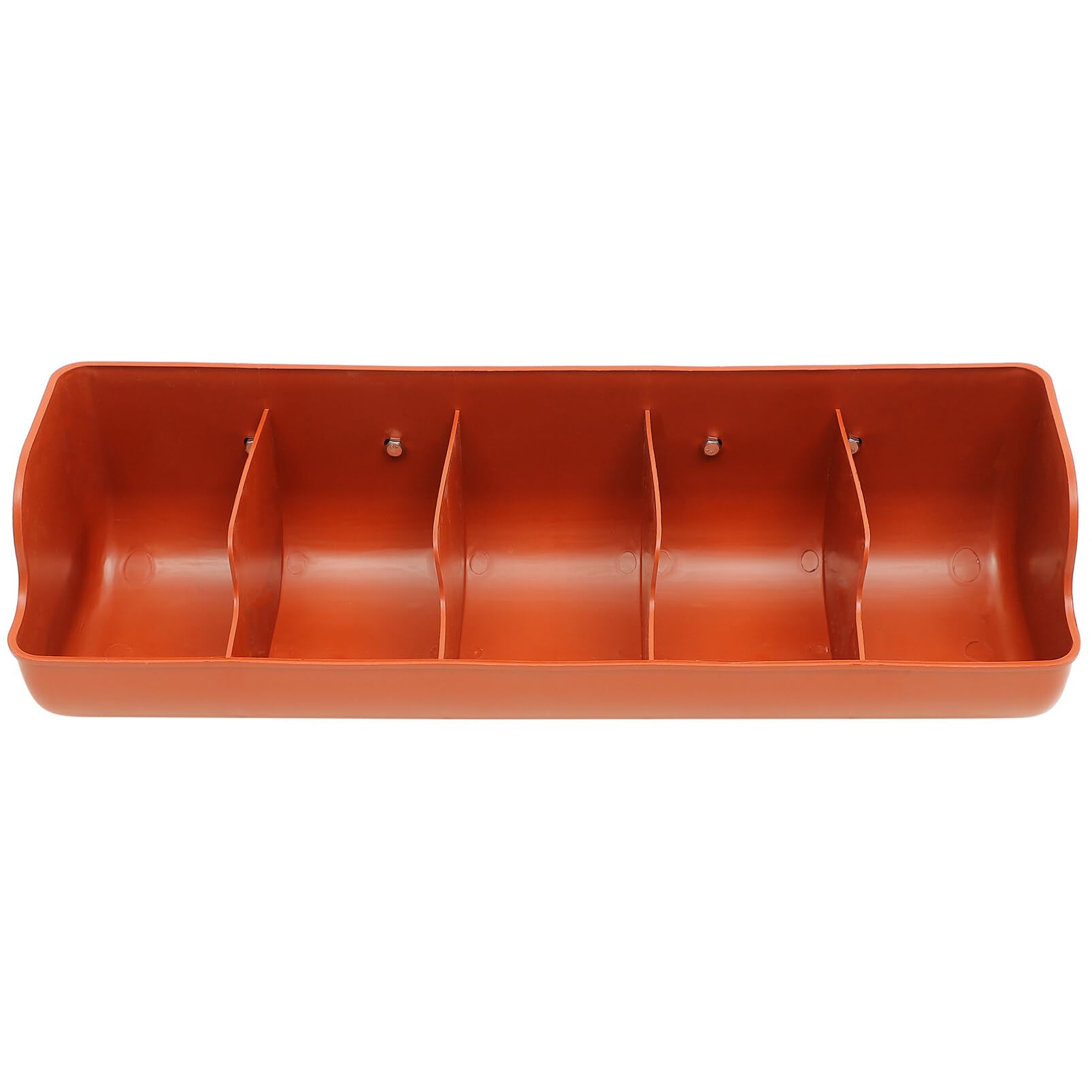 Happyyami Kaninchentränke Schweine Futterkrippe Futtertrog Futterspender Futterschale Futterautomat Futterbehälter Langtrog für Kälber Schafe Hühner Ente Ziege Schweine Vieh Orange